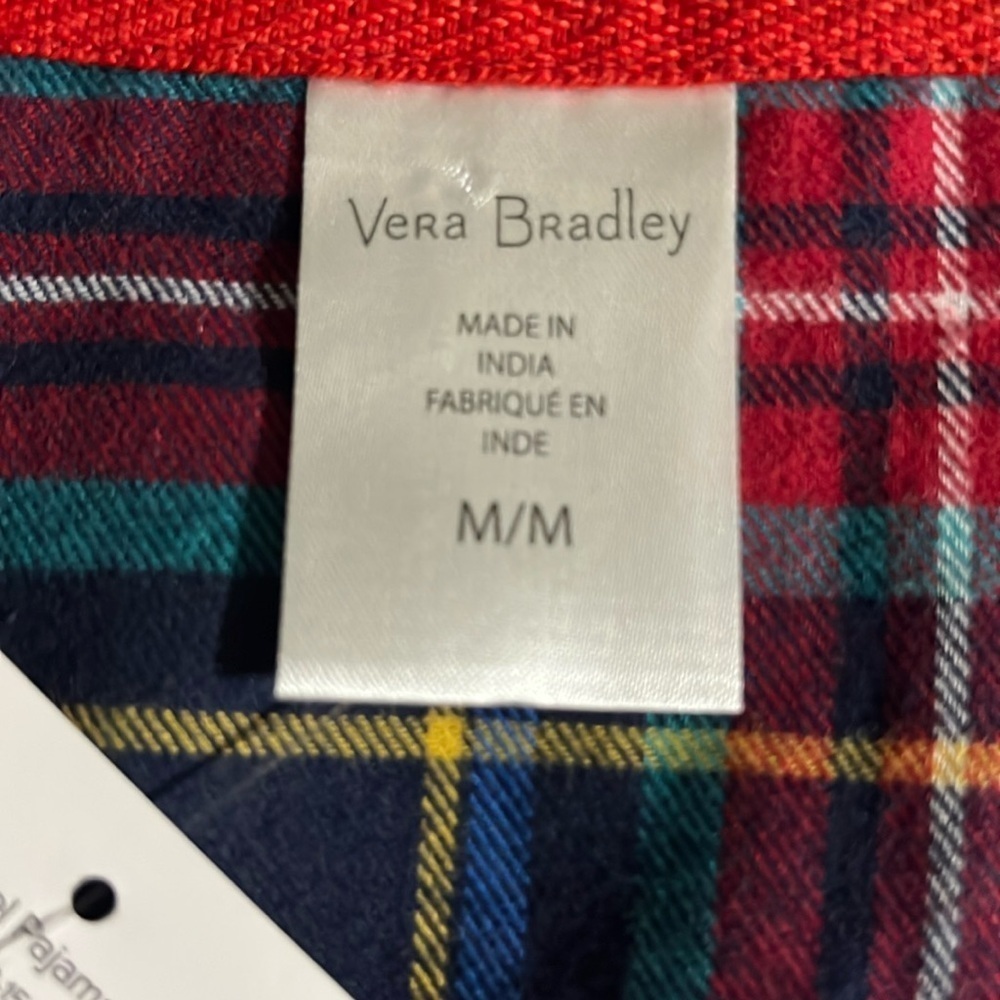 Vera Bradley Women's Long Sleeve Tartan Plaid Flannel Pajama Set - Picture 2 of 6